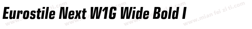 Eurostile Next W1G Wide Bold It字体转换